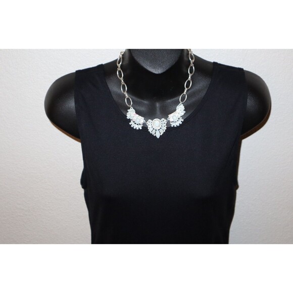 2x Necklace Lot Blue Purple Pink Rhinestone Pastel Teardrop Aurora Borealis - Picture 10 of 11